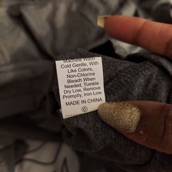 Gray Women's Plus Size Asymmetrical-Neck Cold Shoulder T-Shirt - Picture 11 of 11